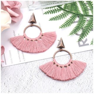 Kolczyki wiszące chwosty koła K1225R