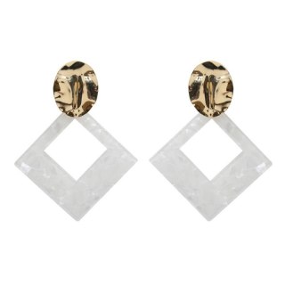 Kolczyki wiszące pearls triangle K1260