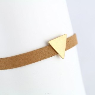 NASZYJNIK CHOKER SIMPLE TRIANGLE - BRĄZOWY N487BR