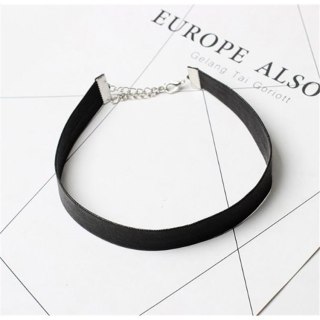 NASZYJNIK CHOKER SKÓRZANY - CZARNY N480CZ
