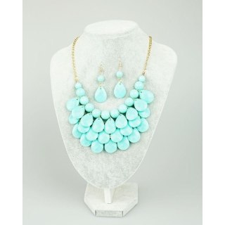 Naszyjnik Kolia łezki geometria z kolczykami N212