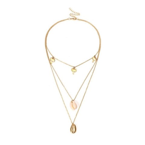 Naszyjnik multi celebrytka muszelki N655N