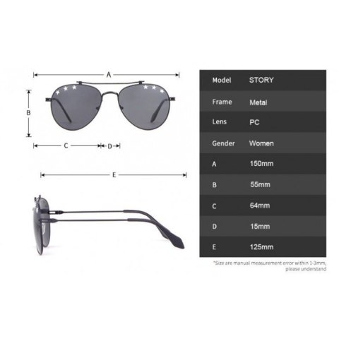 OKULARY STARS AVIATOR OK133BR