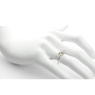 PIERŚCIONEK KRYSZTAŁEK SWAROVSKI STAL PLATEROWANA BIAŁYM ZŁOTEM PST452, Rozmiar pierścionków: US8 EU17