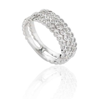 Pierścionek stal chirurgiczna platerowana złotem PST543S, Rozmiar pierścionków: US6 EU11