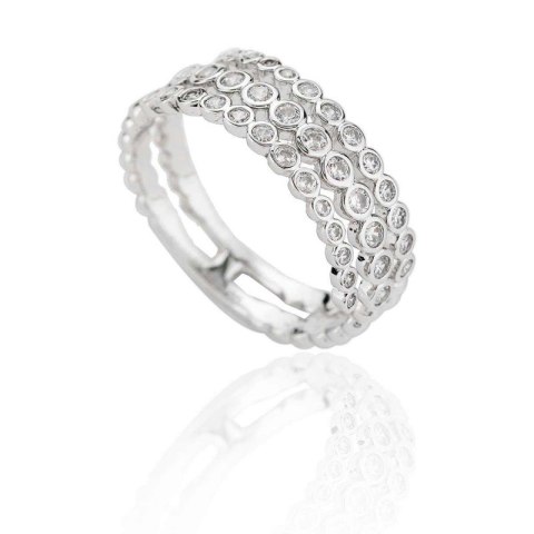 Pierścionek stal chirurgiczna platerowana złotem PST543S, Rozmiar pierścionków: US6 EU11