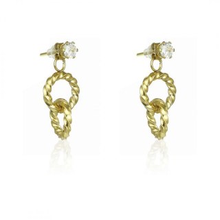 Kolczyki ze stali chirurgicznej pozłacane sztyfty KST1891