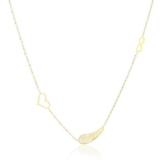 Naszyjnik stal chirurgiczna złoty NST1065