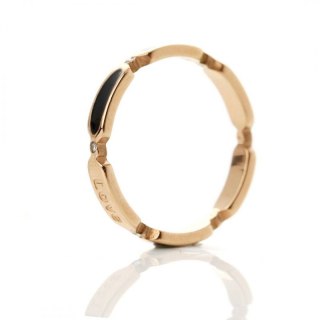 Pierścionek stal chirurgiczna platerowana złotem PST635, Rozmiar pierścionków: US7 EU14