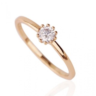 Pierścionek stal chirurgiczna platerowana złotem PST649, Rozmiar pierścionków: US7 EU14