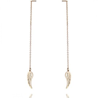 Kolczyki ze stali szlachetnej pozłacanej 14k złotem KST2644