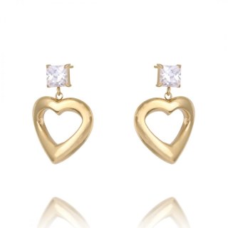 Kolczyki ze stali szlachetnej pozłacanej KST2608