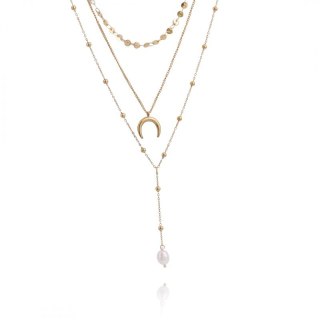 Naszyjnik stal chirurgiczna pozłacana 14k gold NST1448