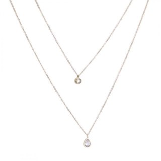 Naszyjnik stal szlachetna pozłacana 14k złotem NST1518