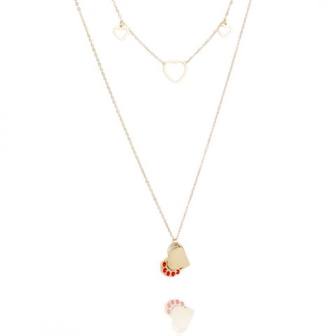 Naszyjnik stal szlachetna pozłacana 14k złotem NST1551