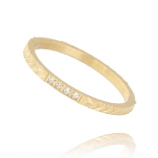 Pierścionek stal chirurgiczna platerowana złotem PST778, Rozmiar pierścionków: US8 EU17