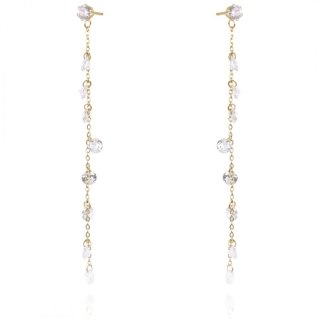 Kolczyki ze stali szlachetnej pozłacanej 14k złotem KST2665