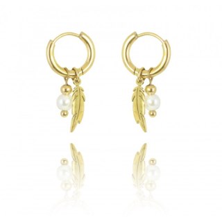 Kolczyki ze stali szlachetnej pozłacanej KST2949