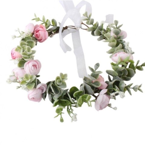 Wianek, opaska do włosów z kwiatów, delikatny wianuszek BOHO W84