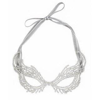 Biżuteryjna maska karnawałowa z kryształkami, cyrkoniami MS3