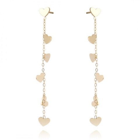 Kolczyki ze stali chirurgicznej pozłacane KST3089Z