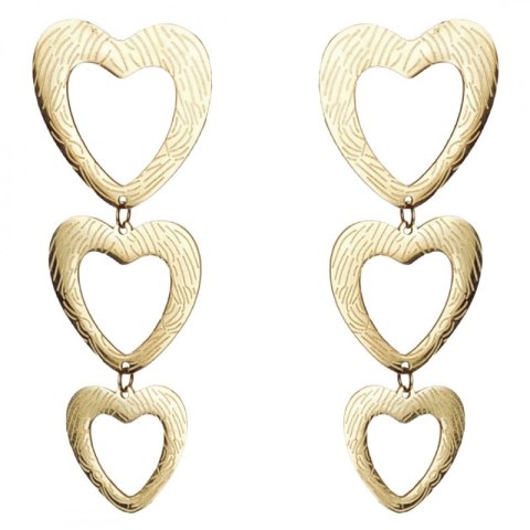 Kolczyki ze stali szlachetnej pozłacanej KST3051