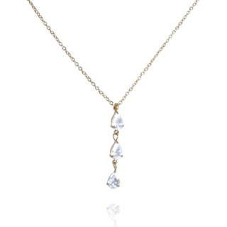 Naszyjnik stal szlachetna pozłacana 14k złotem NST2056