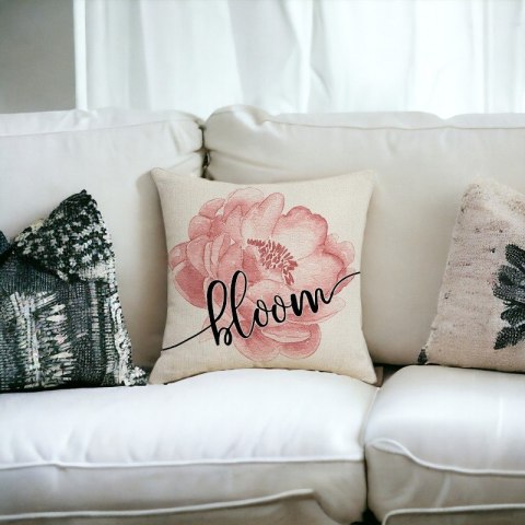 Poszewka na poduszkę 45 x 45 cm motyw wiosenny BOHO POD131