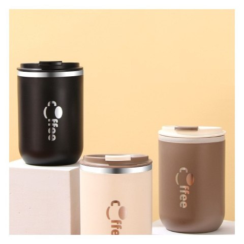 DUŻY POJEMNY KUBEK TERMICZNY ze słomką 500 ml TERMOS zamykany COFFE CUP07WZ3