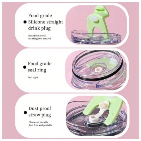 Duży i pojemny KUBEK TERMICZNY z uchwytem i rurką, przenośny 1,2L BD23TUR