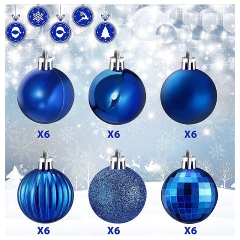 Komplet bombek 36szt w opakowaniu różowe złoto 5,5cm, bombki na choinkę BSN08WZ4