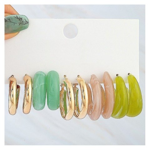 Zestaw 5 sztuk kolczyków wiszących K1685