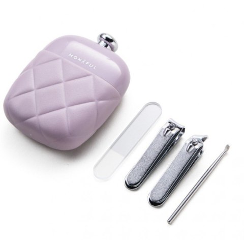 Zestaw akcesoriów etui do paznokci manicure kremowy 9,5cmx7cm AK10K