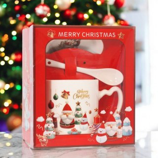 KUBEK ŚWIĄTECZNY - zestaw w pudełku z zaparzaczem i łyżeczką 400 ml KB20WZ3