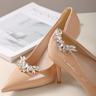 Klipsy do butów z kryształkami, cyrkoniami 2 szt. KDB49