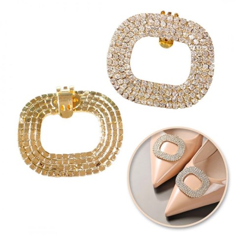 Klipsy do butów z kryształkami, cyrkoniami 2 szt. KDB51