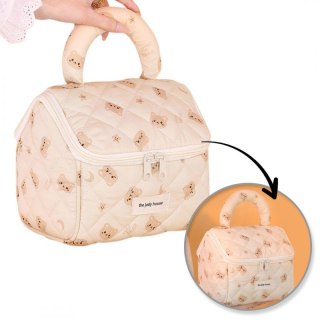 Kosmetyczka rozkładana elegancka kuferek pikowana BEAR KS131K