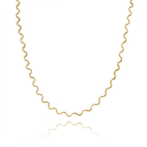 Naszyjnik stal szlachetna pozłacana 14k złotem NST2156