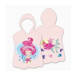 RĘCZNIK PLAŻOWY Peleryna dziecięca SYRENKA muszelki 60 x 60cm PEL02WZ4