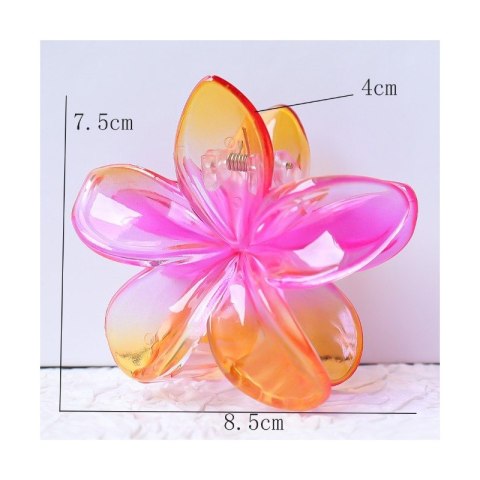 Spinka do włosów klamra XL kwiat OMBRE lato 7,5 x 8cm SP322