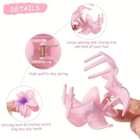 Spinka do włosów klamra XL kwiat ombre 7x8cm SP269R