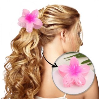 Spinka do włosów klamra XL kwiat różowy ombre 7,5x8cm SP286