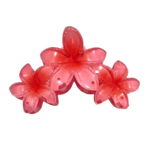 Spinka do włosów klamra duża XL kwiat potrójny różowy 7 x 11cm SP386