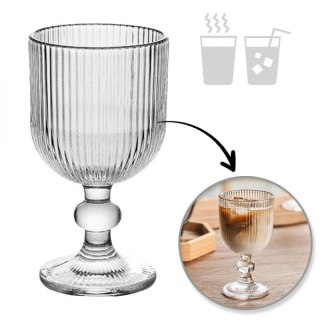 Szklanka Puchar ryflowany na nóżce - do kawy, deserów 255ml - SZK160