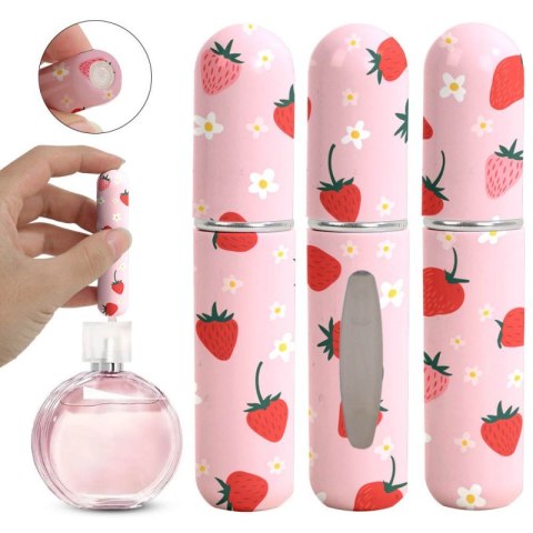 Zestaw 2szt. ATOMIZERÓW podróżnych na perfumy 5ML Truskawki dozownik AK17