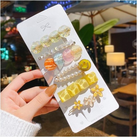 Zestaw 6 sztuk zdobionych Eleganckich Spinek do włosów SP398