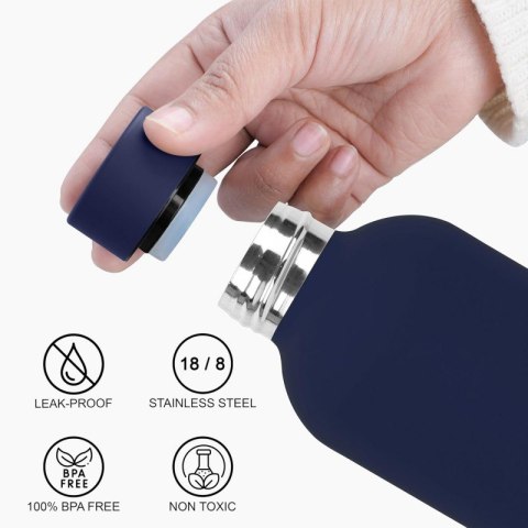 Bidon, butelka termiczna 500ML, stal nierdzewna z powłoką SOFT TOUCH jasny róż BD46R