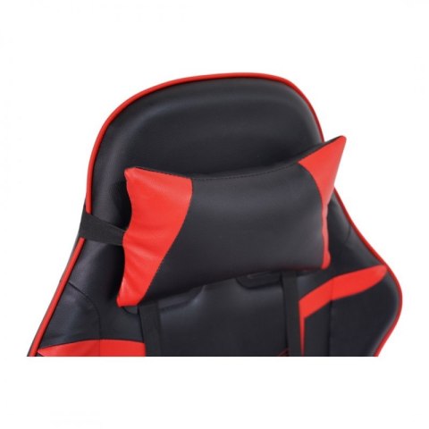 Fotel gamingowy, biurowy obrotowy VORTEX czarny, czerwony ekoskóra KO35CZE