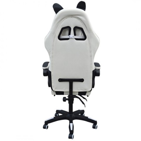 Fotel gamingowy obrotowy PANDA z podnóżkiem i z masażerem KIDS ZONE KO34