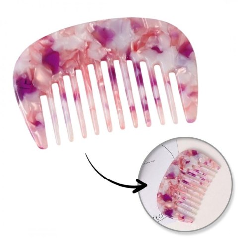 Kieszonkowy grzebień z octan marmuru do rozczesywania włosów SCZ16R